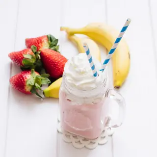 Batido de fresa y nata