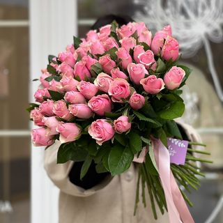 Букет из 55 розовых роз - «Celeb»