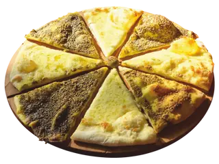 Kashkaval and Za'atar pizza
