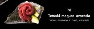 Temaki maguro avocado - 1 pezzo