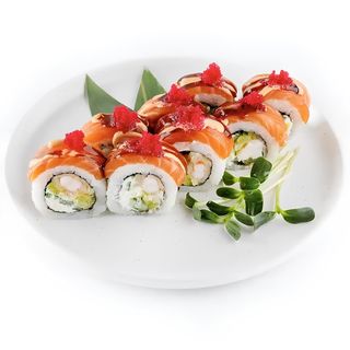 Європейський рол з лососем та креветкою 335г.