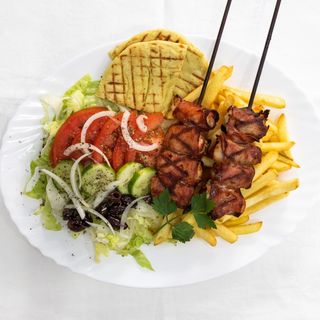 Piatto souvlaki bacon 