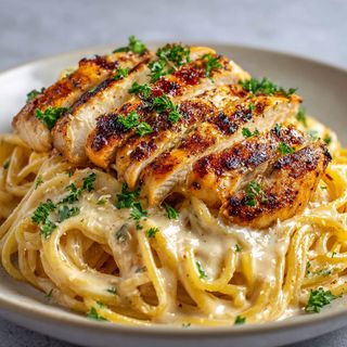 Spaghetti Poulet Crème