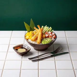 Poke bowl gambas