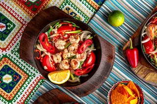 Fajitas cu crevete