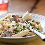 Penne jambon, champignon