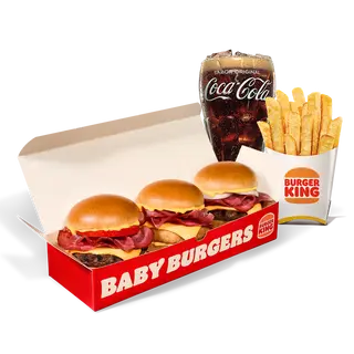 Menú Baby Burgers Bacon Cheddar Grande
