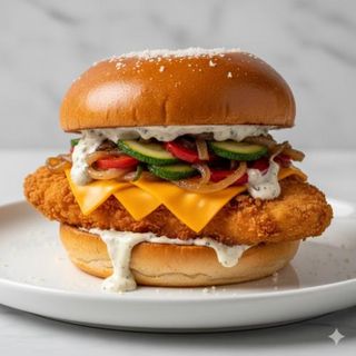 Hamburguesa De Pollo Crunchy Trufado