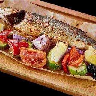 Дорадо с овощами на гриле (350г)