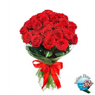 Mazzo di 24 rose rosse