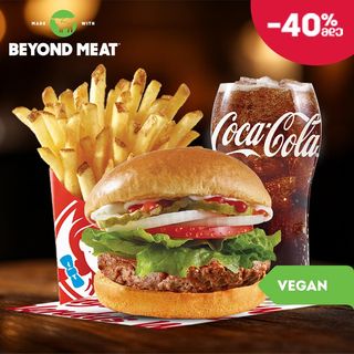 ვენდის ფლენთ ბურგერი კომბო