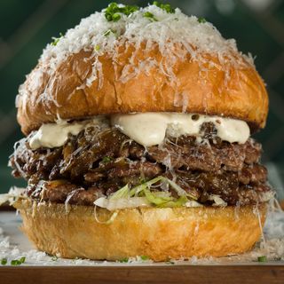 Truffle & pecorino triple smash burger