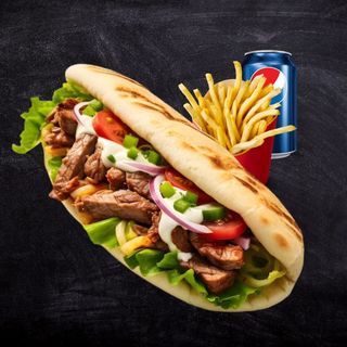 Menú Kebab De Pollo Con Patatas Y Bebida