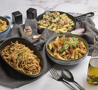 Menú 5 Pastas + Alitas De Pollo (6 Uds.) 