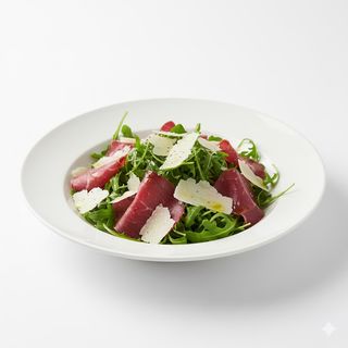 Insalata con bresaola, rucola e grana a scaglie