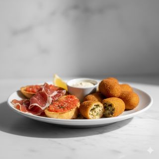 Tapa De Jamón Ibérico Con Pan Tomaca