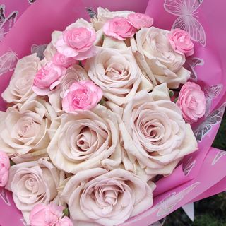 Bukiet róż różowych 15 szt