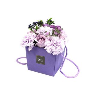 Caixa de alças flores de sabão - Lavanda