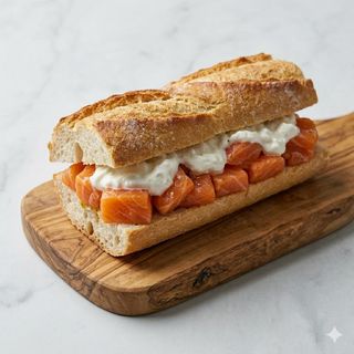 Salmone e stracciatella