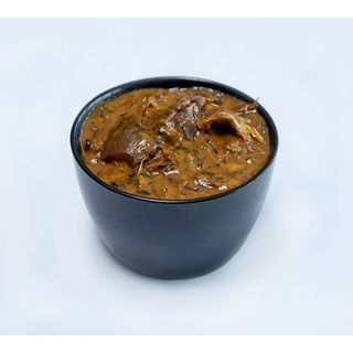 1 plate of Ogbono soup with swallow and protein