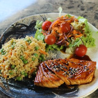 Salmão Teriyaki (Teppanyaki)