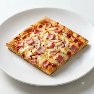 Pizza De Jamón Cocido Y Cebolla (Porción)