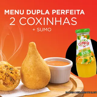 Menu Dupla Perfeita - 2 coxinhas + Sumo