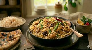 92. Mushroom fried rice