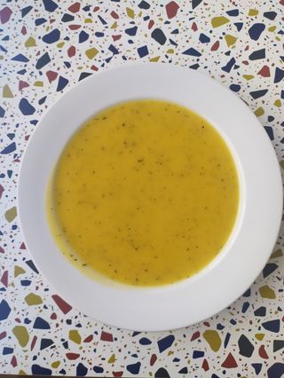 Crema de calabaza y manzana 