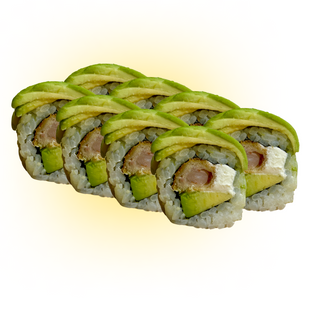 Philadelphia z kalmarami w tempurze z awokado