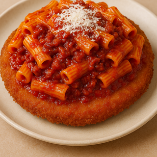 Milanese con pasta ragù alla bolognese+patata+Coca-Cola 1 l 