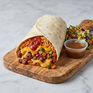 Chili con carne burrito