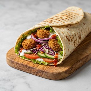 Piadina falafel vegetariana