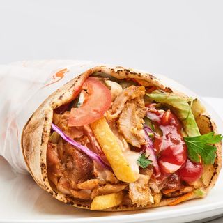 VIP shawarma rollo mixto con patatas