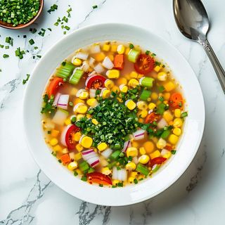 Vegetable soup with coconut milk