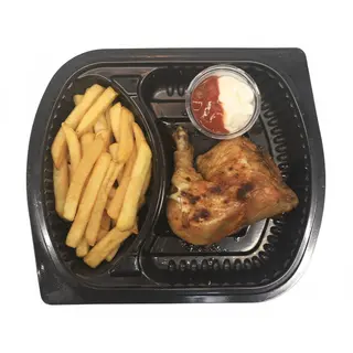 1/4 poulet frites