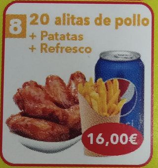 20 Alitas de pollo