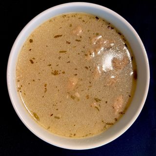 Зелева чорба със свинско и праз лук (400мл)