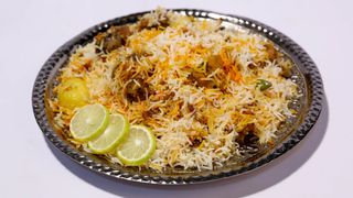 Beef Biryani, Rice and Kachumbari
