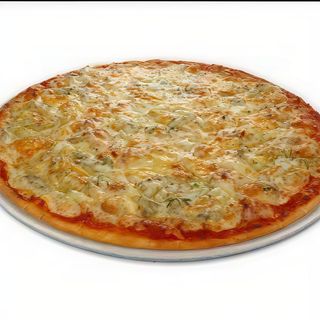 Pizza 4 Quesos Con Pollo (Grande)con bebida lata gratis