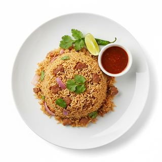 Arroz Frito Con Cordero