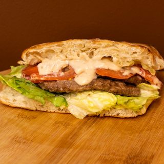 Schiaccia burger (schiacciate toscane-cottura su pietra)