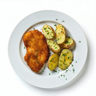 Cotoletta con patate al forno