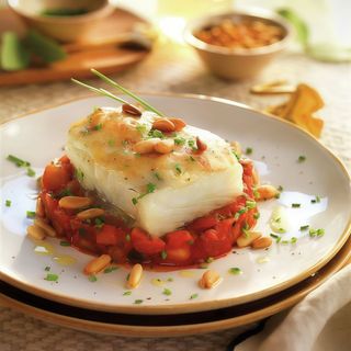 Bacalao premium con pisto casero
