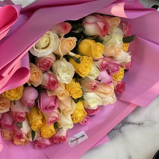 Акция! 101 роза микс