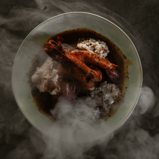 Camarones Jumbo En Salsa Negra