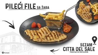 Pileći file sa žara
