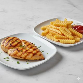 Pollo A La Plancha (Pechuga) + Papas