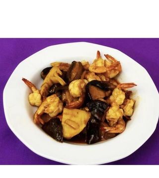 88. Gambas Con Bambú Y Setas Chinas