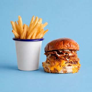 №2 Double burger + pommes